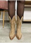 Botas cowboy taupe CORINA