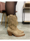 Botas cowboy taupe CORINA